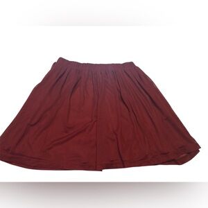 La Hearts Wine Red Mini Skirt